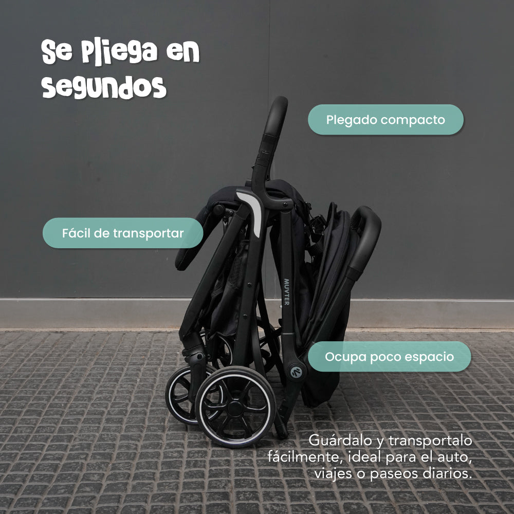 Coche de Paseo Muvter EasyGo Plegable para Bebé 0 a 4 Años