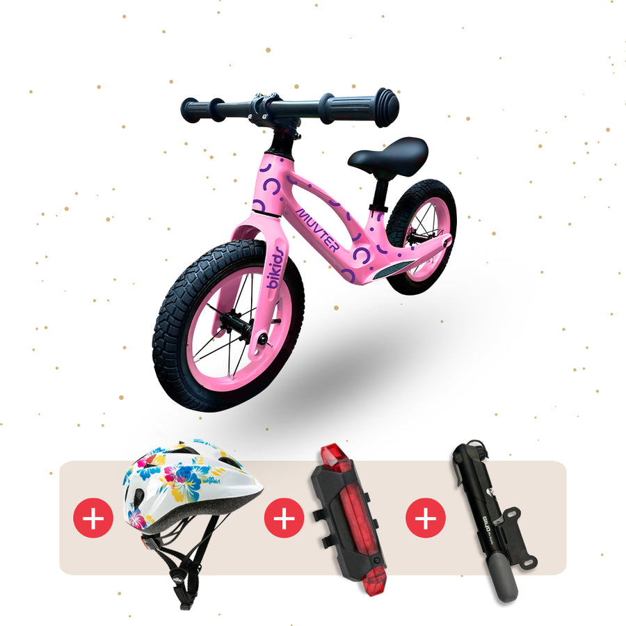 Pack Navideño Bikids: Muvter Bikids + Casco + Luz Roja + Bombín