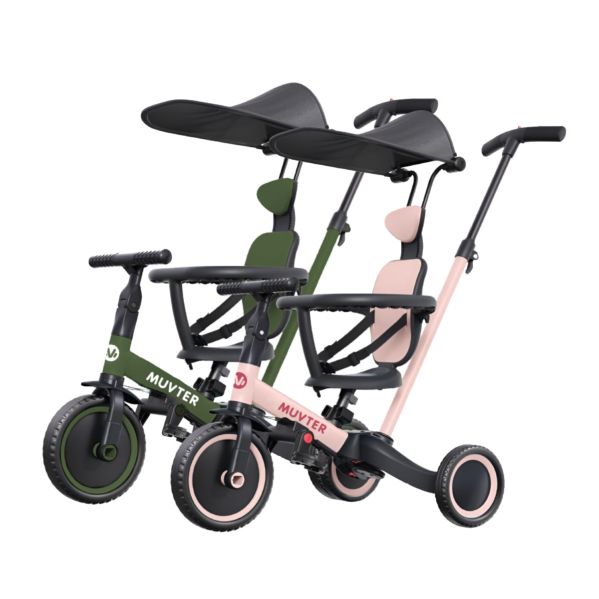 Triciclo multifuncional 6 en 1 Muvter Ride Deluxe