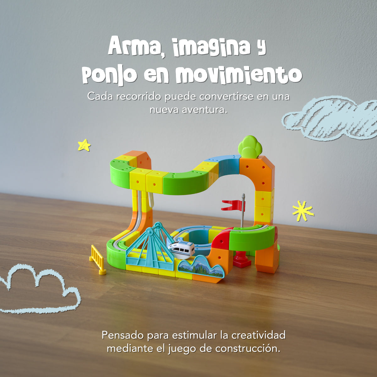 Pista Magnética Antigravedad 81 Piezas - Muvter SkyRail