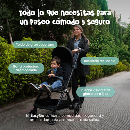 Coche de Paseo Muvter EasyGo Plegable para Bebé 0 a 4 Años