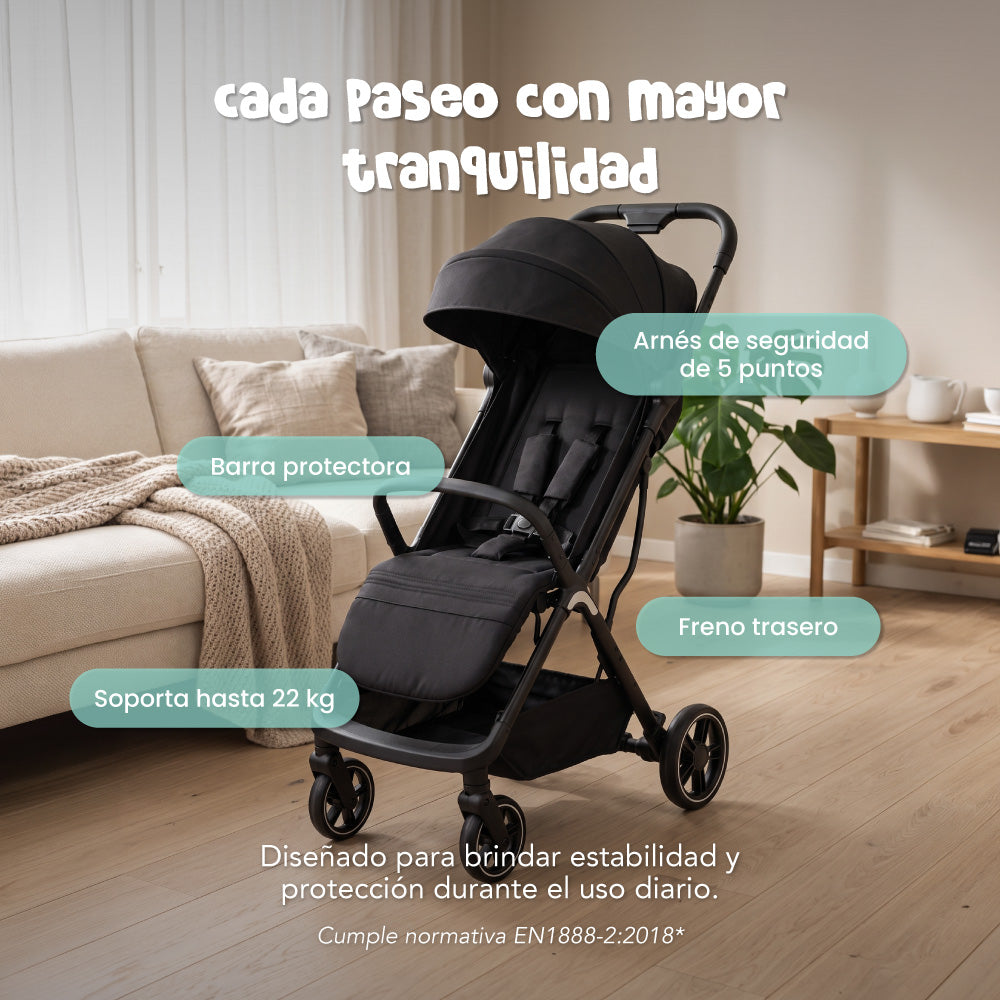 Preventa Coche de Paseo Muvter EasyGo Plegable para Bebé 0 a 4 Años