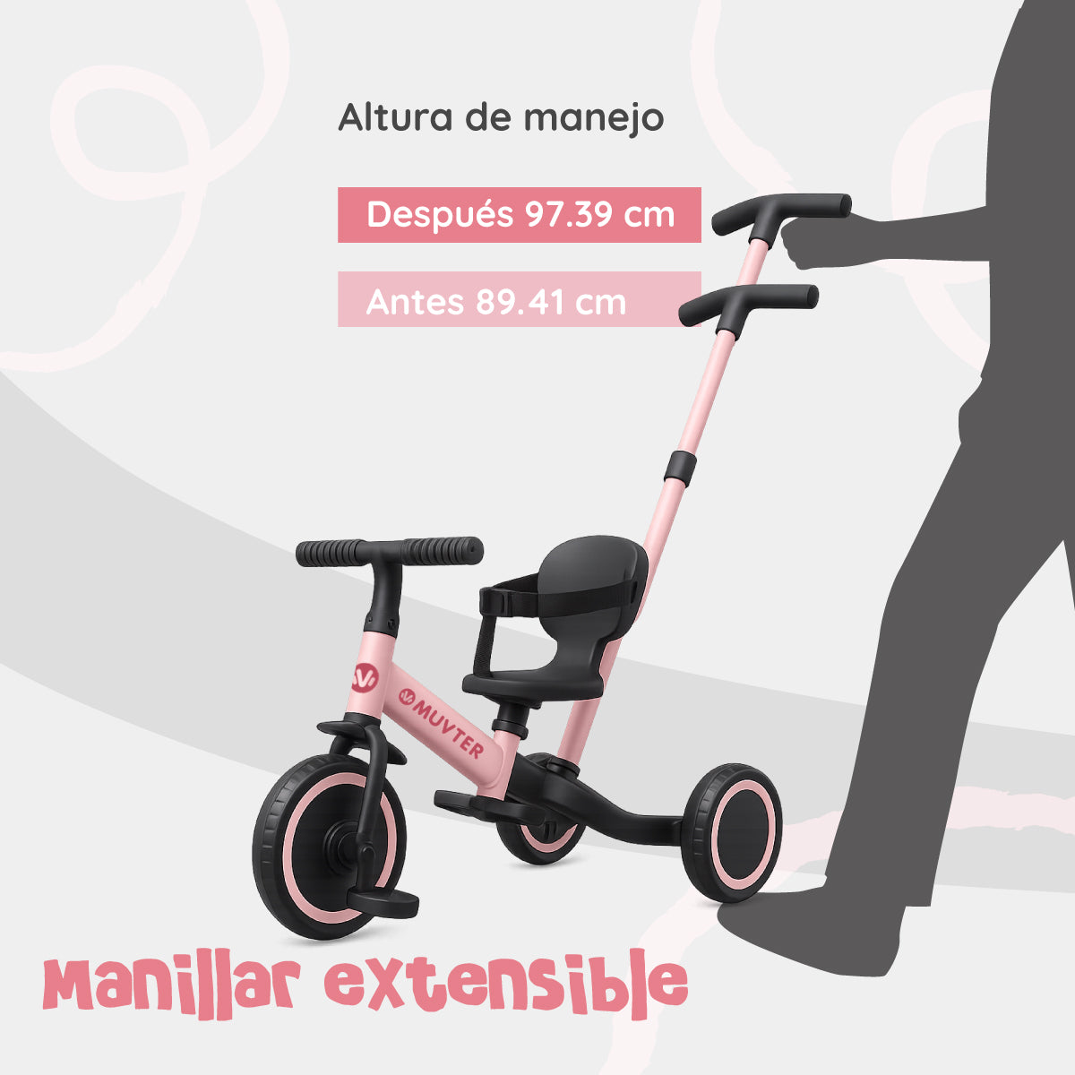 Triciclo multifuncional 5 en 1 Muvter Ride